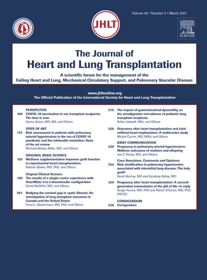 The Journal of Heart and Lung Transplantation影响因子